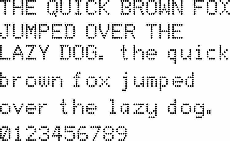 Draft dot matrix font