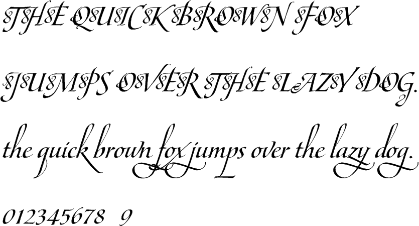 options write a calligraphy alphabet