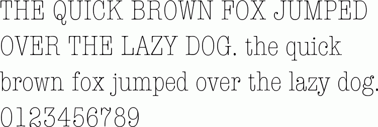 See the American Typewriter Condensed Light free font download characters