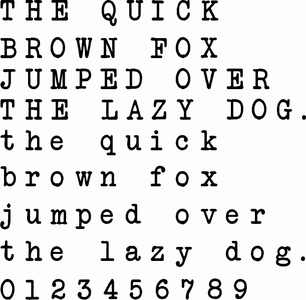 See the Another Typewriter free font download characters