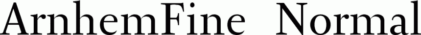 Preview ArnhemFine-Normal free font
