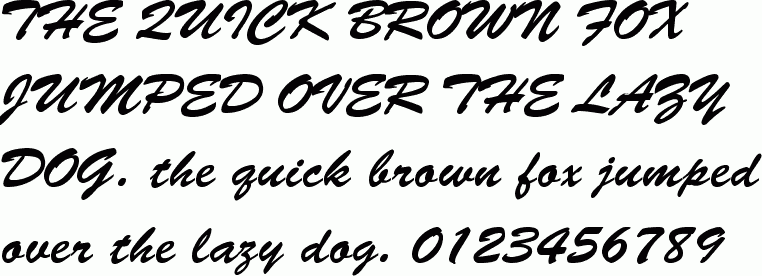 See the Brush Script free font download characters
