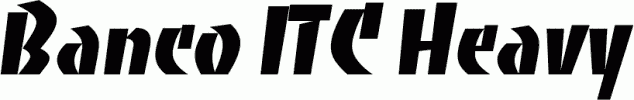 Preview Banco ITC Heavy free font