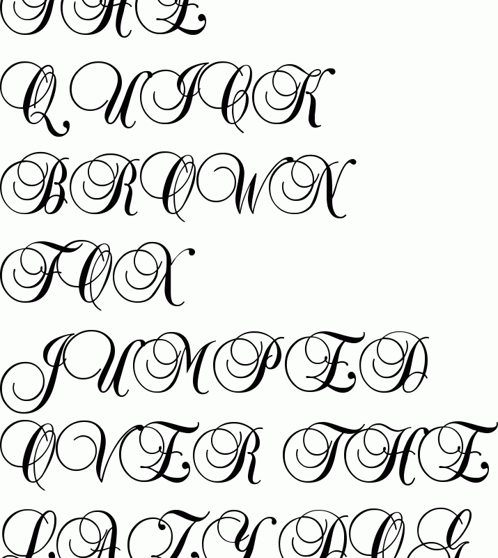 baroque script font. 