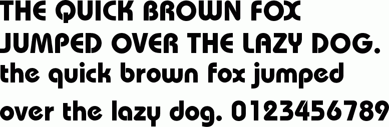 See the Bauhaus Bold BT free font download characters