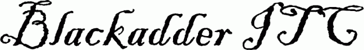 Preview Blackadder ITC free font