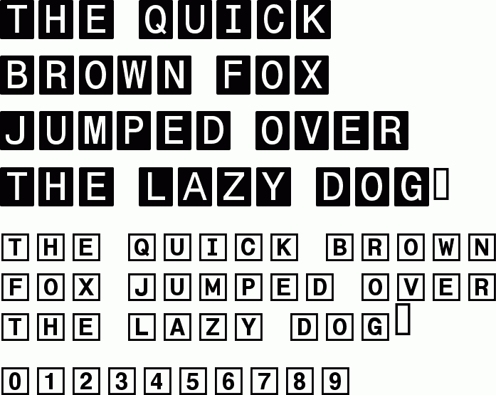 See the Boxed In free font download characters