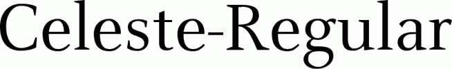 Preview Celeste-Regular free font
