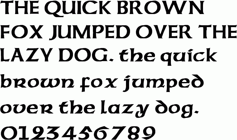 See the Celtic Bold free font download characters