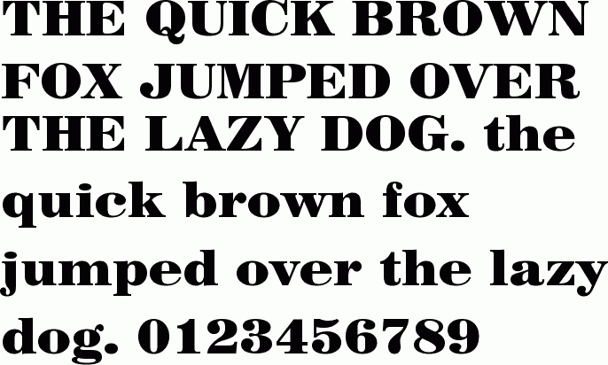 See the Century 725 Black BT free font download characters