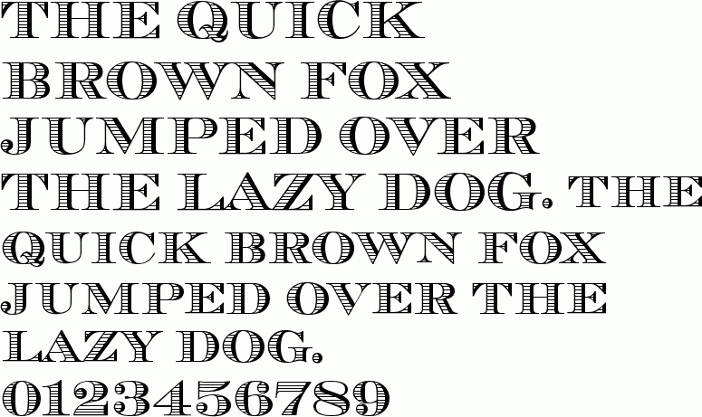 See the Chevalier Stripes DC D free font download characters