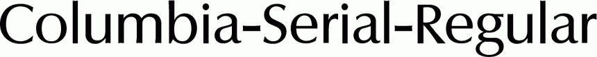Preview Columbia-Serial-Regular free font