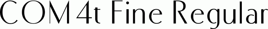 Preview COM4t Fine Regular free font