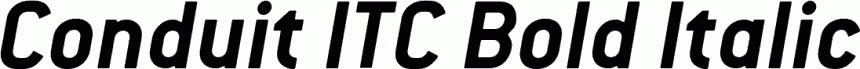 Preview Conduit ITC Bold Italic free font