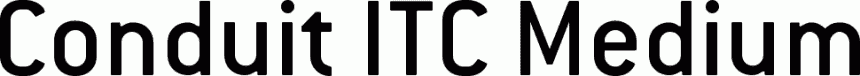 Preview Conduit ITC Medium free font