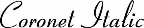 Preview Coronet Italic free font