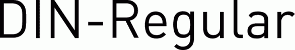 Preview DIN-Regular free font