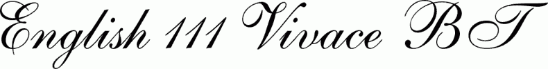 Preview English 111 Vivace BT free font