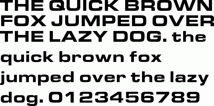 See the Eurostile Extended Black free font download characters