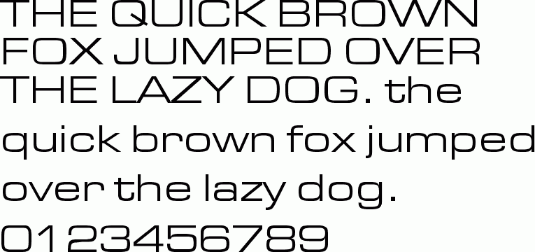 See the Eurostile Extended free font download characters