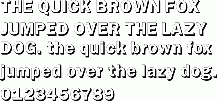 See the Franklin Gothic Outline Shadow Regular free font download characters