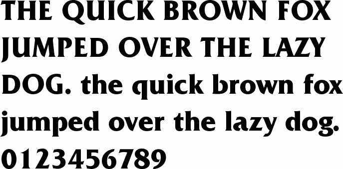 See the Friz Quadrata Bold BT free font download characters