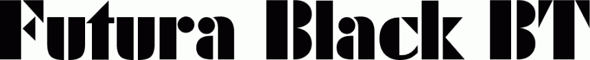 Preview Futura Black BT free font