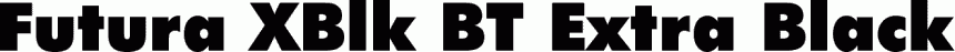 Preview Futura XBlk BT Extra Black free font