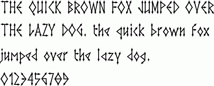 See the Gothica free font download characters