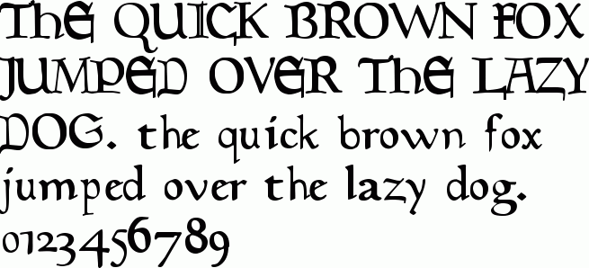 See the Goudy Medieval free font download characters