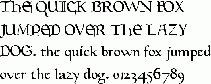 See the Goudy Medieval Medieval free font download characters