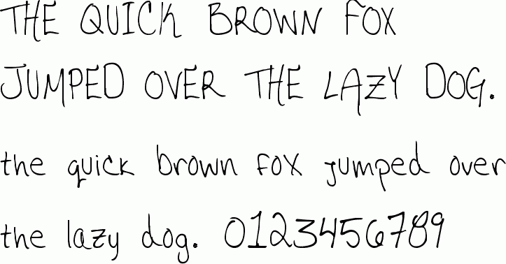 See the Hannahs Messy Handwriting free font download characters