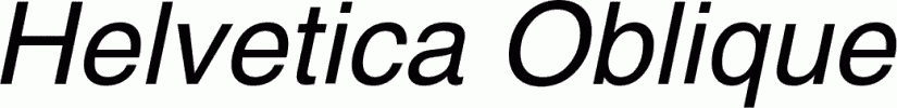 Preview Helvetica Oblique free font