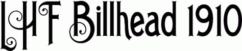 Preview LHF Billhead 1910 free font