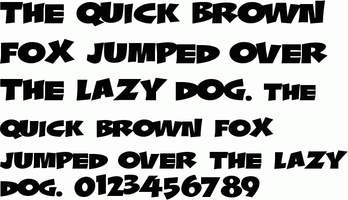 See the LHF Splash free font download characters