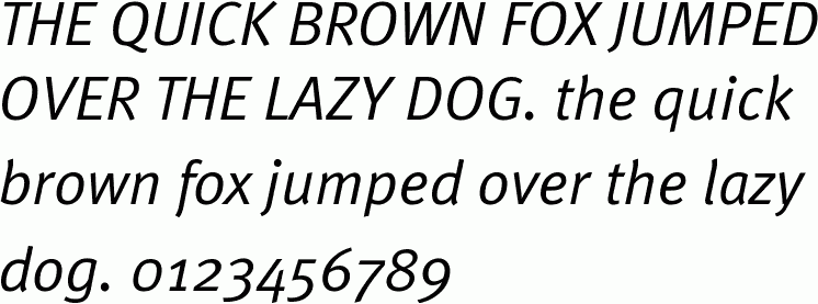 See the Meta Normal Italic free font download characters