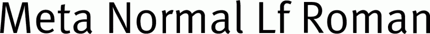 Preview Meta Normal Lf Roman free font