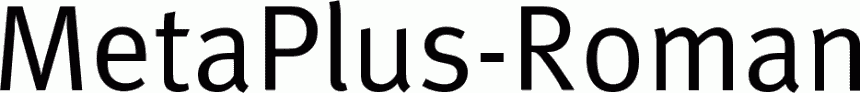Preview MetaPlus-Roman free font