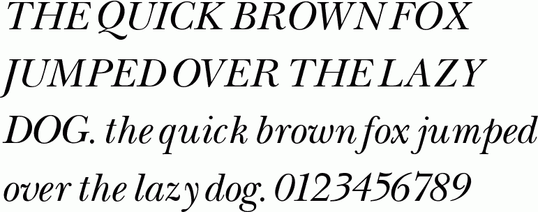See the New Baskerville Italic free font download characters
