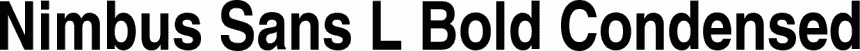Preview Nimbus Sans L Bold Condensed free font