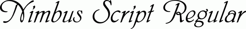 Preview Nimbus Script Regular free font
