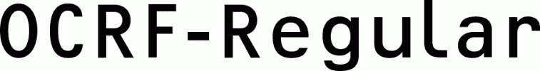 Preview OCRF-Regular free font