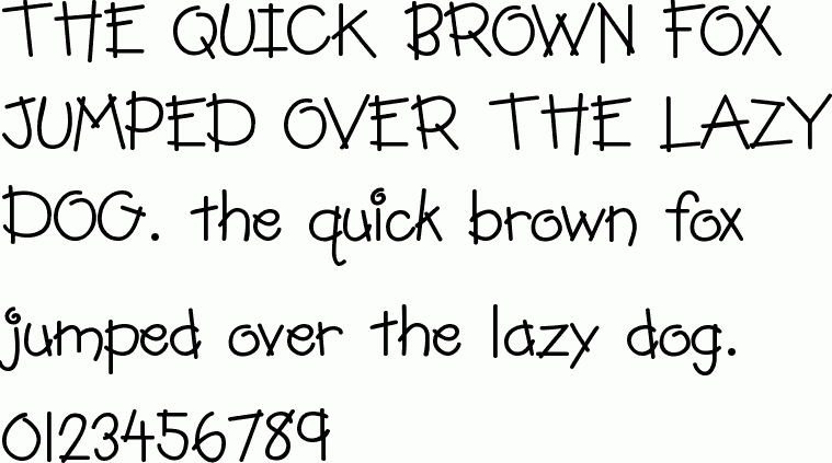 See the PC Childish free font download characters