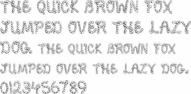 See the PC Rope free font download characters