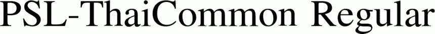 Preview PSL-ThaiCommon Regular free font