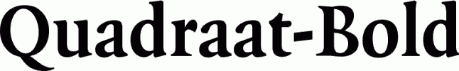 Preview Quadraat-Bold free font