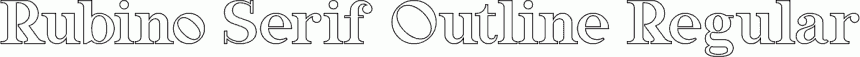 Preview Rubino Serif Outline Regular free font