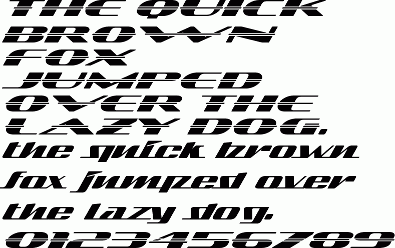 See the Sandoval Speed free font download characters