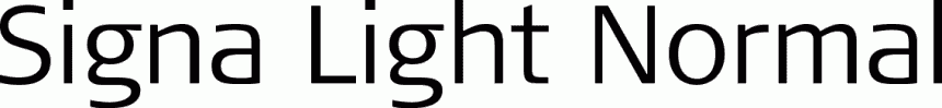 Preview Signa Light Normal free font