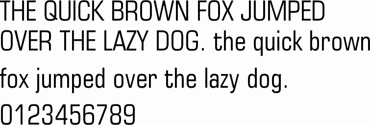 See the Square 721 Condensed BT free font download characters